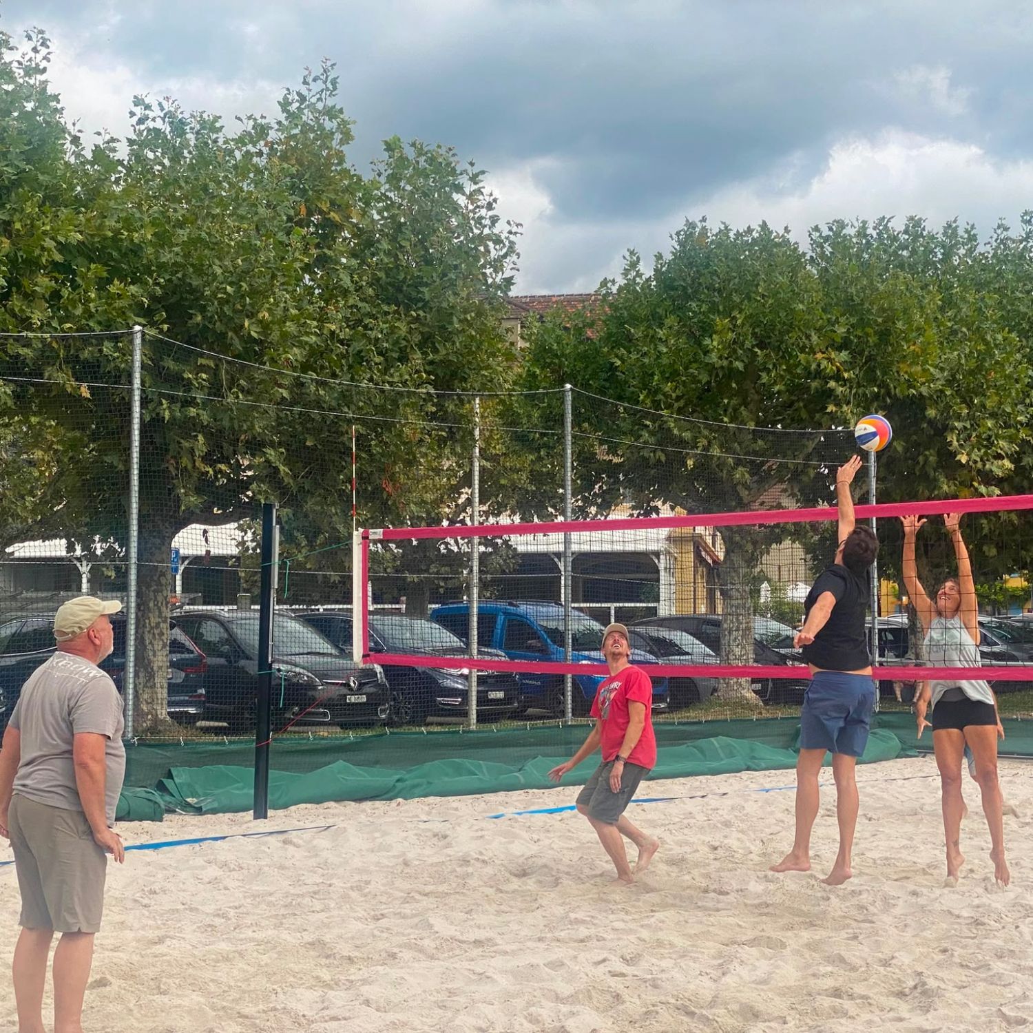 Inauguration d'un terrain de beach volley, au Petit-Cortaillod